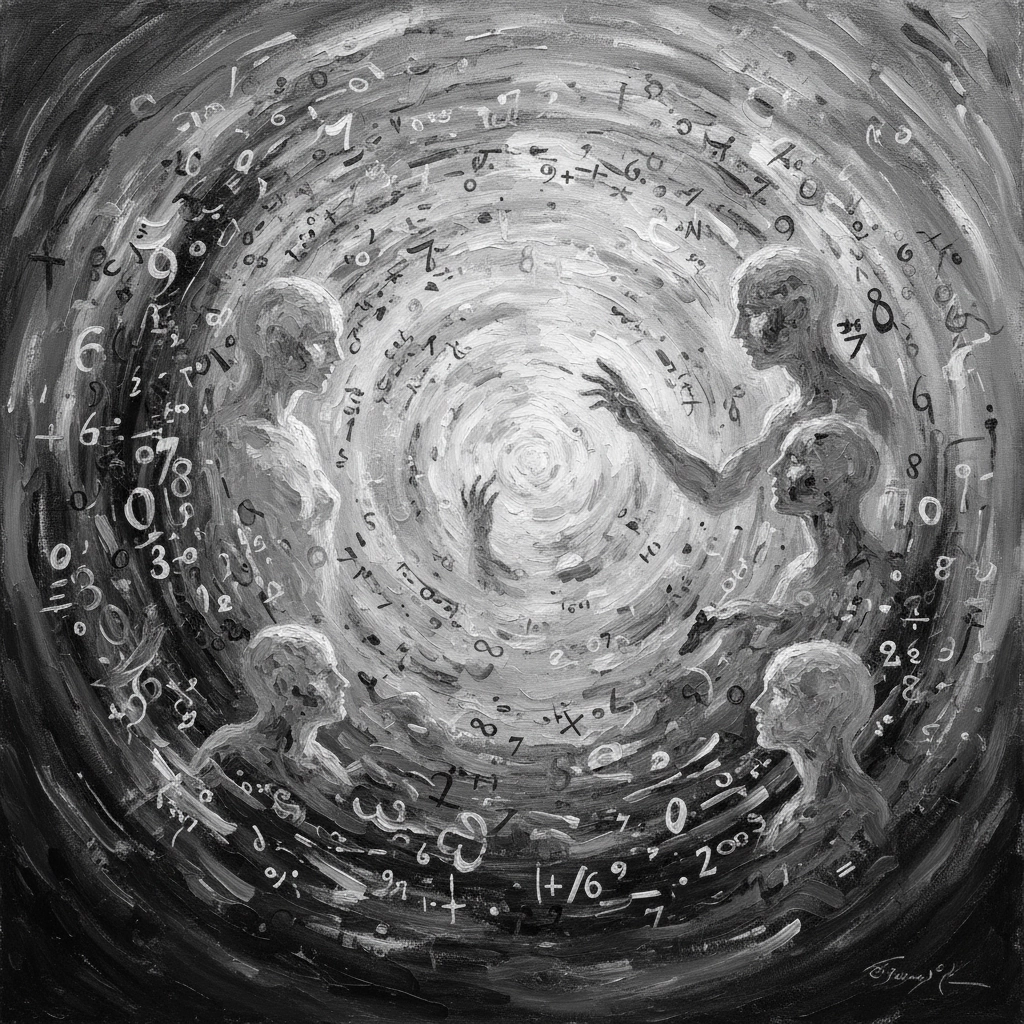 Conceptual visualization of alternative data and exogenous market forces impacting investment strategy